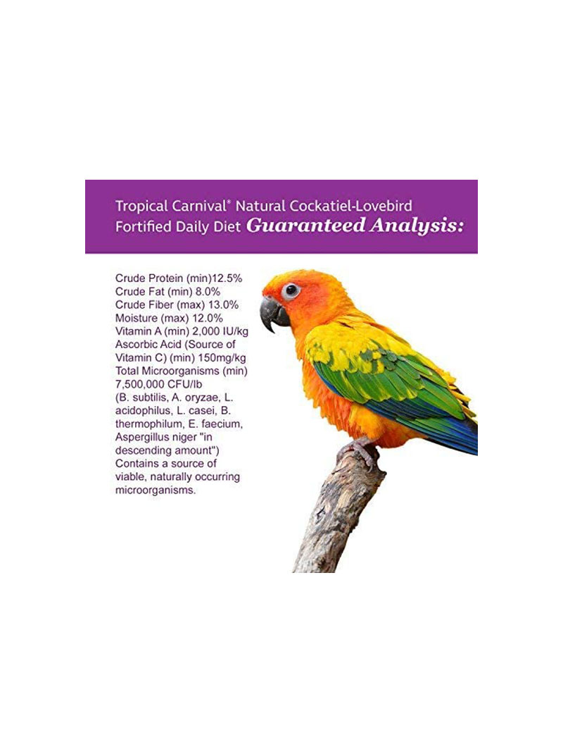 F.M. Brown Tropical Carnival Natural Cockatiel-Lovebird Food, 2.5-Pound Package