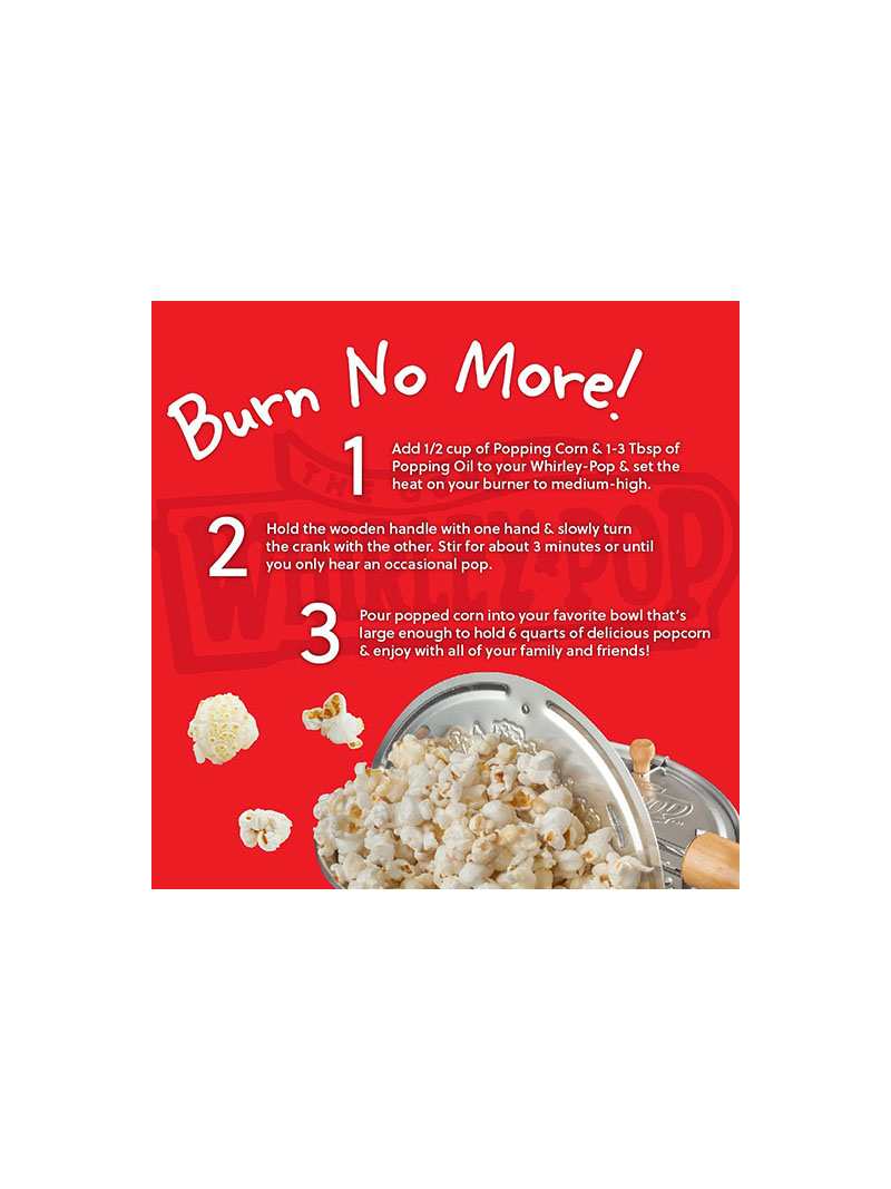 Wabash Valley Farms Barn Red Whirley-PopTM, Classic Black Retail Packaging Real Theater All-Inclusive Popping Kit